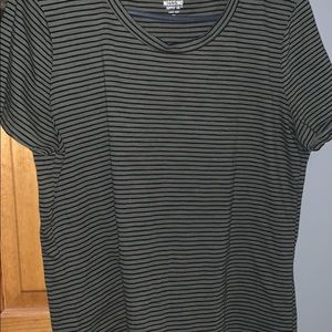 Green and Black Striped Shirt